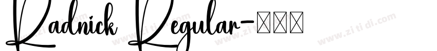 Radnick Regular字体转换